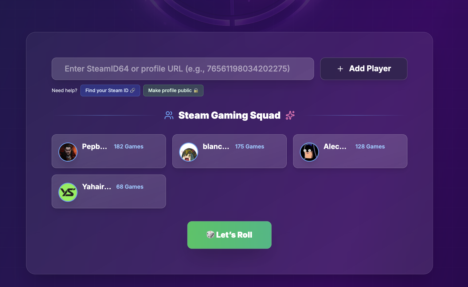 Add Friends & Filter